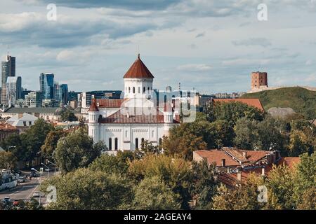 Die luftbild der Altstadt von Vilnius, Litauen Stockfoto