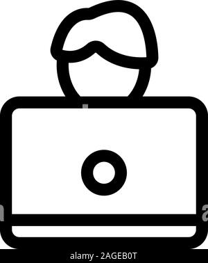 Video blogger Symbol Vektor. Isolierte Kontur symbol Abbildung Stock Vektor