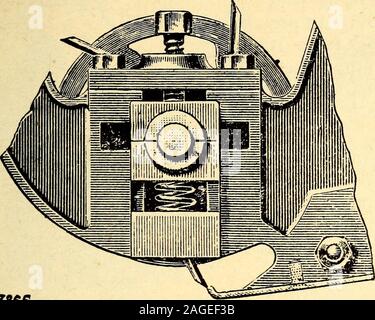 . Annalen der Gartenbau in Nordamerika für das Jahr ... : Ein Zeuge der Ereignisse und eine Aufzeichnung der Fortschritte. Abb. 24. Werden auf der gegenüberliegenden Kanten der Bohrung platziert, so dass thehind Räder über Letztere gesichert werden. Der Baum ist thenlowered auf die richtige Tiefe und Plumb durch den Kerl gemacht - Seile, und gute weicher Boden wird geworfen in und verpackt wellinto alle Hohlräume unter die Rollen. Wenn das Loch ist Halffilled, mehrere Fässer sollte Wasser in gegossen werden; dieses willwash den Boden in die Hohlräume unter der Mitte des Baumes. - Edward Hicks, ländlichen New-Yorker; */4 g. - (Lawn-Mower Fixture. Stockfoto
