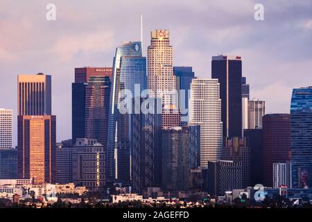 Dec 8, 2019 Los Angeles/CA/USA - in der Nähe des Financial District Wolkenkratzer; Downtown Los Angeles Stockfoto