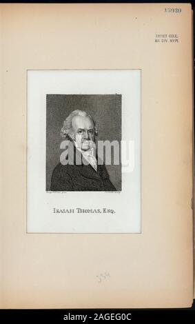 Illustriert von Thomas Addis Emmet, 1880. Band 2 besteht aus Seiten 1-99 von 1865, quarto, Ausgabe der Arbeit, Band 3, Seiten 99-213, Band 5, Seiten 303-400. Zitat/Referenz: EM13030; Jesaja Thomas. Stockfoto