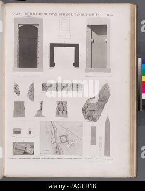 [Soueys Isthme de Isthmus von Suez], [Bubaste Bubastis], Tanis, thmuis. 1-4. Fragmens Persépolitains; 5. Mouqfâr; 6-8. Groupe d'Aboukeycheyd; 9. Antiquités de Bubaste; 10.de Tanis; 16-19. Monolithen de Thmuis.; Isthme de Soueys [Isthmus von Suez], [Bubaste Bubastis], Tanis, thmuis. 1-4. Fragmens Persépolitains; 5. Mouqfâr; 6-8. Groupe d'Aboukeycheyd; 9. Antiquités de Bubaste; 10.de Tanis; 16-19. Monolithen de Thmuis. Stockfoto