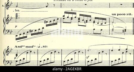 . Le jugement de Midas: Comédie lyrique en 3 Actes. qui reconnaîtrait ein. Pol. Il sassied sur le Rocher et joue. Stockfoto