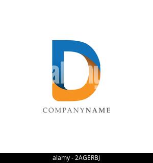 Buchstabe D logo Icon Design template Elemente. Initial D Logo d schreiben Design Vector Image Stock Vektor