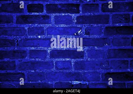 Classic blau trendigen Pastellfarben monochromatischen verwitterten Mauer Hintergrund Stockfoto