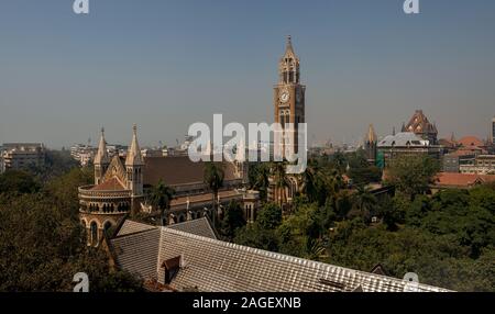 13 Mar 2015 Rajabai Tower von Watsons Esplanade Hotel Bombay jetzt Mumbai Maharashtra Indien Asien Stockfoto