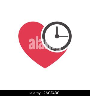 Herz Logo Design vector Template. Happy Valentines Tag Konzept. Abstraktes Herz Logo Design Symbol Vektor Stockfoto