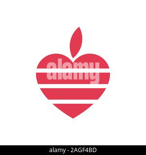 Herz Logo Design vector Template. Happy Valentines Tag Konzept. Abstraktes Herz Logo Design Symbol Vektor Stockfoto