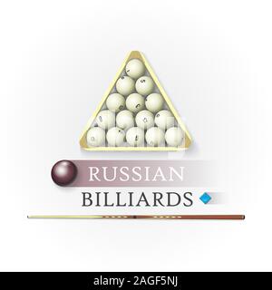 Russisches Billard Hintergrund. Vector Illustration. Stock Vektor