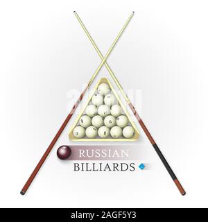 Russisches Billard Hintergrund. Vector Illustration. Stock Vektor