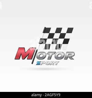 Motor sport Emblem. Vector Illustration Stock Vektor