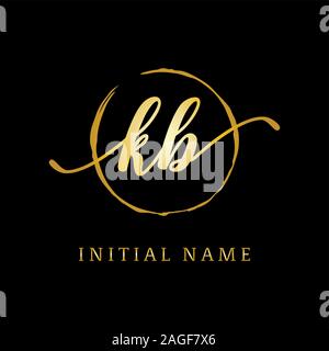 KB Schönheit logo Inspiration, Luxus, Logo Design, Logo Name Stock Vektor