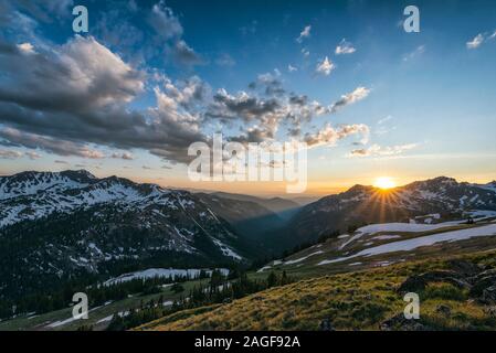 Sonnenuntergang im Eagles Nest Wilderness, Colorado Stockfoto