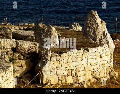 Mnajdra neolithischen Tempel auf Malta Stockfoto