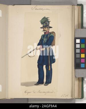 Italien Italienische Soldaten. Sardinien, 1833-1838; Italien Italienische Soldaten. Sardinien, 1833-1838 Stockfoto