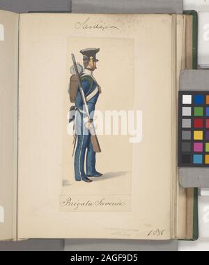 Italien Italienische Soldaten. Sardinien, 1833-1838; Italien Italienische Soldaten. Sardinien, 1833-1838 Stockfoto