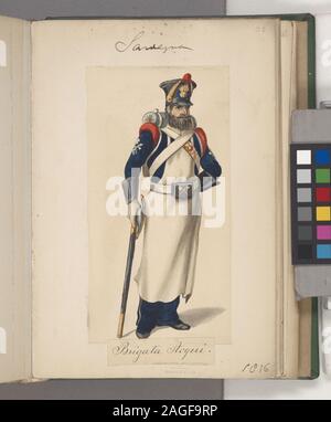 Italien Italienische Soldaten. Sardinien, 1833-1838; Italien Italienische Soldaten. Sardinien, 1833-1838 Stockfoto