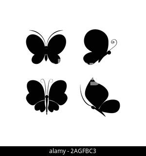 Schmetterling Icons Set Vector Illustration.eps 10. Stock Vektor