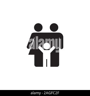 Familie Symbol in trendigen Flat Style auf weißem Hintergrund. Vector Illustration, eps 10. Stock Vektor