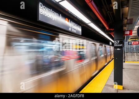 U-Bahnstation, Manhattan, New York, USA Stockfoto