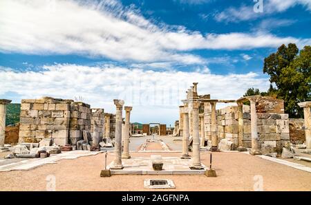 Grab des Heiligen Johannes an der Basilika St. Johannes in Ephesus, Türkei Stockfoto