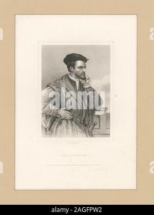 Band zahlen hier beziehen sich auf das ursprüngliche Volume Nummern der Veröffentlichung, nicht von De Lossing" der Veröffentlichung. Druckgrafiker gehören Mosley I. Danforth, F. Gutekunst, Samuel Sartain, T. Sinclair. Verfasser ist David McNeely Stauffer. Titel von der Titelseite der extra-Band dargestellt. EM4275; Jacques Cartier. Stockfoto