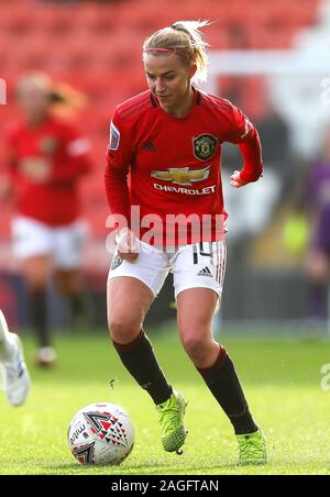 Von Manchester United Jackie Groenen während Super der FA Frauen Liga Spiel bei Leigh Sports Village Stadion, Manchester. PA-Foto. Bild Datum: Sonntag, Dezember 8, 2019. Siehe PA-Geschichte Fußball Man Utd Frauen. Photo Credit: Barry Coombs/PA-Kabel. Einschränkungen: EDITORIAL NUR VERWENDEN Keine Verwendung mit nicht autorisierten Audio-, Video-, Daten-, Spielpläne, Verein/liga Logos oder "live" Dienstleistungen. On-line-in-Match mit 120 Bildern beschränkt, kein Video-Emulation. Keine Verwendung in Wetten, Spiele oder einzelne Verein/Liga/player Publikationen. Stockfoto