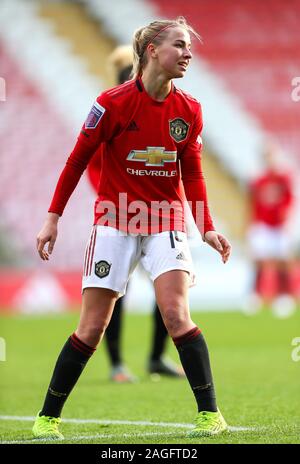 Von Manchester United Jackie Groenen während Super der FA Frauen Liga Spiel bei Leigh Sports Village Stadion, Manchester. PA-Foto. Bild Datum: Sonntag, Dezember 8, 2019. Siehe PA-Geschichte Fußball Man Utd Frauen. Photo Credit: Barry Coombs/PA-Kabel. Einschränkungen: EDITORIAL NUR VERWENDEN Keine Verwendung mit nicht autorisierten Audio-, Video-, Daten-, Spielpläne, Verein/liga Logos oder "live" Dienstleistungen. On-line-in-Match mit 120 Bildern beschränkt, kein Video-Emulation. Keine Verwendung in Wetten, Spiele oder einzelne Verein/Liga/player Publikationen. Stockfoto