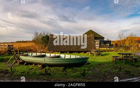 Wicken Fen Visitor Center und Picknickplatz Stockfoto