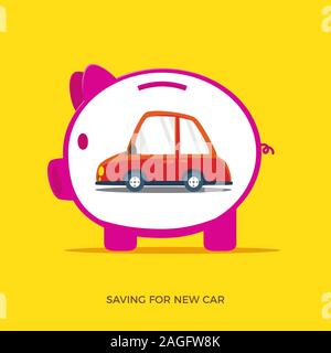 Speichern für neue Autos. Isolierte Vector Illustration Stock Vektor