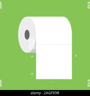 Wc-Papier mit Glanz. Isolierte Vector Illustration Stock Vektor