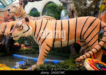 Im indischen Stil Ausstellung innerhalb der Wintergarten und die Botanischen Gärten von dem Hotel und Kasino Bellagio, Las Vegas, Nevada. Stockfoto