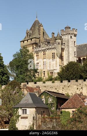 Das Chateau de Montfort in Vitrac, in der "Périgord Noir"-Region Stockfoto