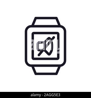 Handy Ton aus oder auf das Symbol w Linien zeigen Sound Stock Vektor