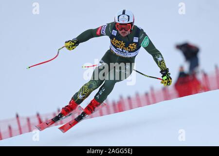 Thomas Biesemeyer der USA während der Audi FIS Alpine Ski World Cup Downhill Training am 19. Dezember 2019 in Gröden, Italien. Stockfoto