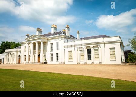 Hylands Haus Chelmsford, Essex UK, DENKMALGESCHÜTZTEN neoklassizistischen Villa, denkmalgeschützten, lebendiges Museum, schöne Herrenhaus Stockfoto