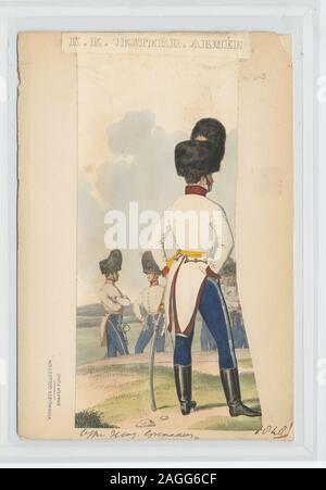 Offizier, der Ungarischen Grenadiere, Parade kleid Gebrochene Kanten; K.K. Oesterr. Armée, Offi Hung Grenadier Stockfoto