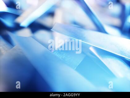 Blau industrielle abstraktes Bild. 3D-Rendering. Stockfoto