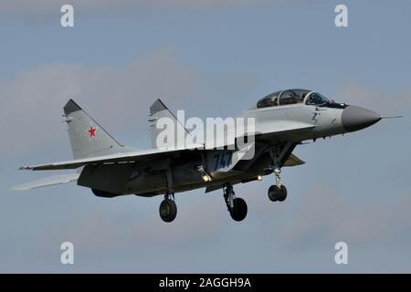 Russische LUFTWAFFE MIG-35 UB KAMPFFLUGZEUGE. Stockfoto