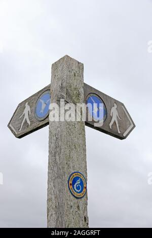 Isle of Anglesey Coastal Path anmelden Stockfoto