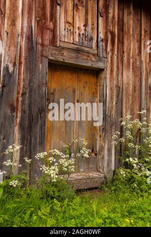 STRAUMSBUKTA, INSEL KVALØYA, Troms County, NORWEGEN - Historisches Museum Dorf Straumen Gård. Stockfoto