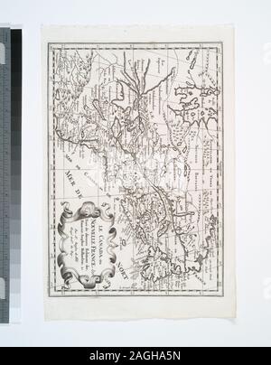 Lawrence H. Schlachtung; die Sammlung der 700 ein. Nationale Stiftung für Geisteswissenschaften gewähren für den Zugang zu den frühen Karten der mittleren Atlantikküste. Relief bildlich dargestellt. Zitat/Bezug: Belastung, 1911-1915 Mapping von Nordamerika, 325; Le Canada ou Nouvelle France, &c. : Tireé de diverses Beziehungen des Francois, Anglois, Hollandois, &c. Stockfoto