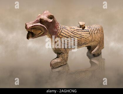 Hethiter Terra Cotta lion geformte Ritual Schiff - 16. Jahrhundert v. Chr. - Hattusa (Bogazkoy) - Museum für Anatolische Zivilisationen, Ankara, Türkei Stockfoto