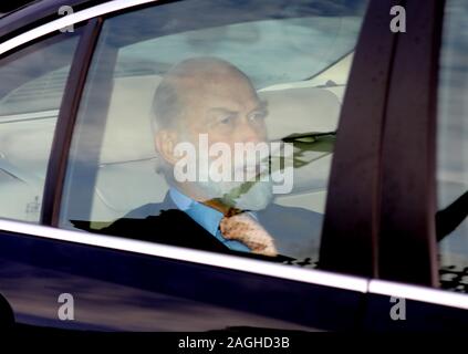 Bild zeigt: Royals kommen zum Mittagessen am Buckingham Palace heute 18/12/19 Prinz Michael von Kent pic von Gavin Rodgers/Pixel 8000 Stockfoto