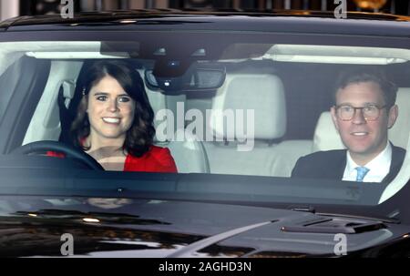 Bild zeigt: Royals Verlassen nach dem Mittagessen am Buckingham Palace heute 18/12/19 Beatrice pic von Gavin Rodgers/Pixel 8000 Stockfoto