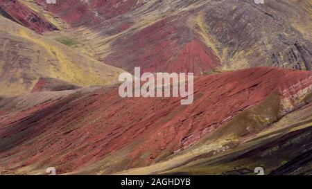 Palccoyo Roten Tal in der Nähe des Rainbow Berg in Palccoyo, Cusco, Peru Stockfoto