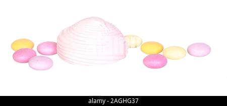 Pink Marshmallow und Gelee closup Stockfoto