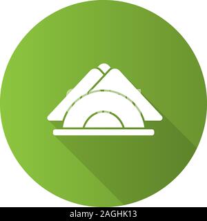 Servietten flache Bauweise lange Schatten glyph Icon. Servietten Halter. Vektor silhouette Abbildung Stock Vektor