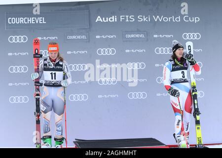 Courchevel, Frankreich, 17.Dezember 2019, Wendy Holdener in der Schweiz 3 Frauen Riesenslalom Audi FIS Alpine Ski World Cup 2019/20 Skifahren Sport Wintersport Stockfoto