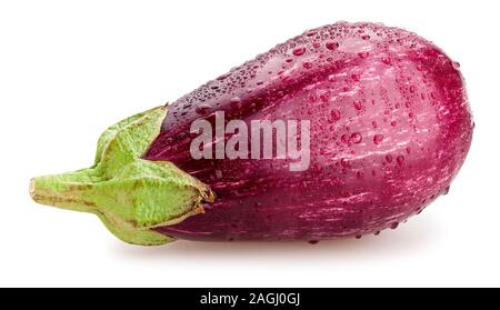 Marmor aubergine Pfad isoliert auf weißem Stockfoto